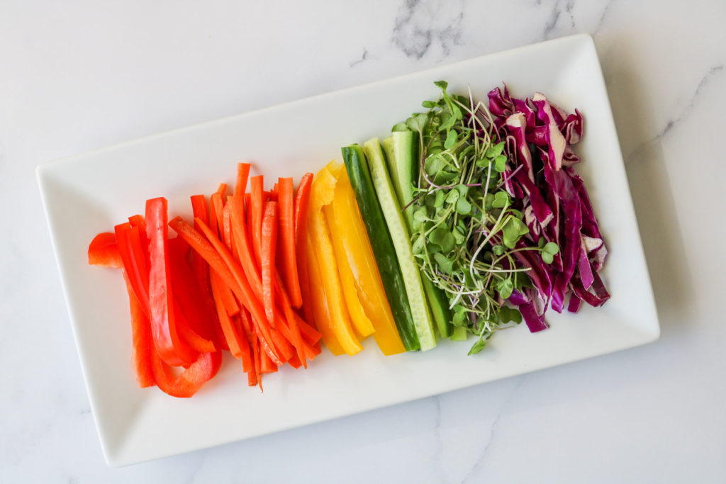 rainbow veggie wraps