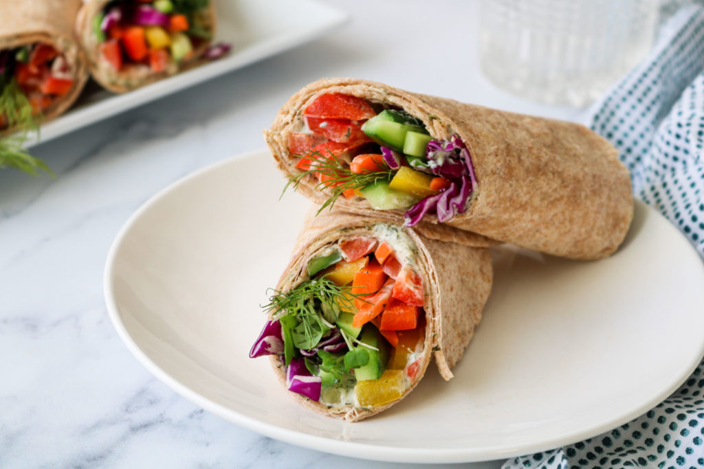 rainbow veggie wraps