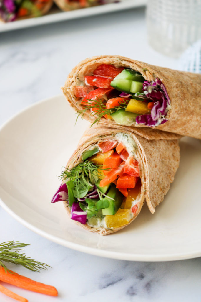 rainbow veggie wraps