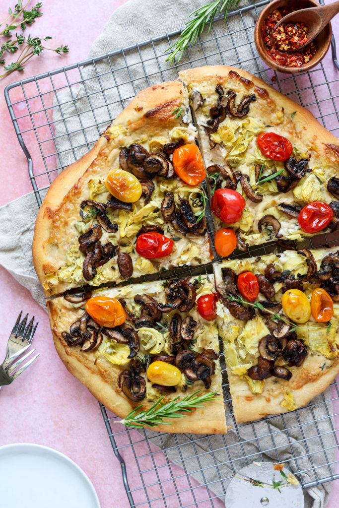 vegan white pizza